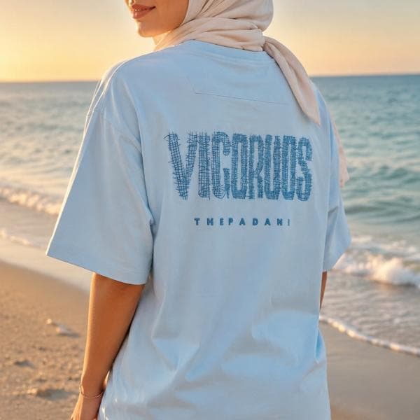 تیشرت پارچه مچینست طرح V - تصویر 3