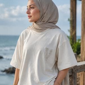 تیشرت پارچه مچینست طرح V