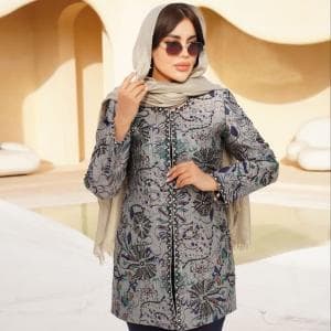 مانتو کتی ژاکارد مدل خورشیدی کد 2307