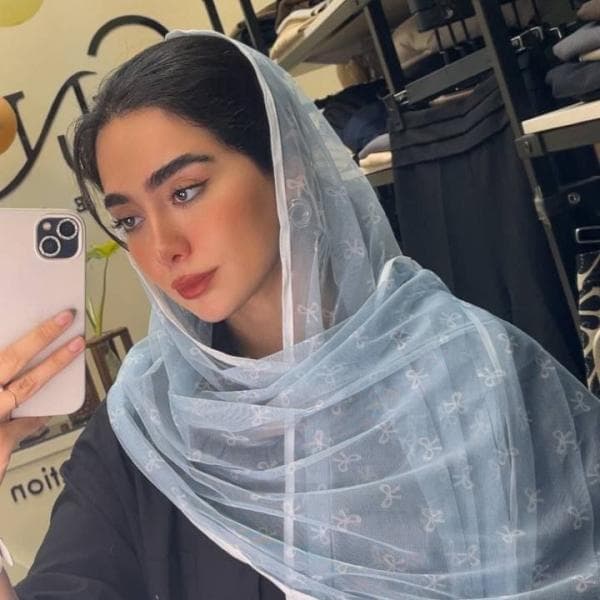 شال توری چاپی پاپیون - تصویر 5