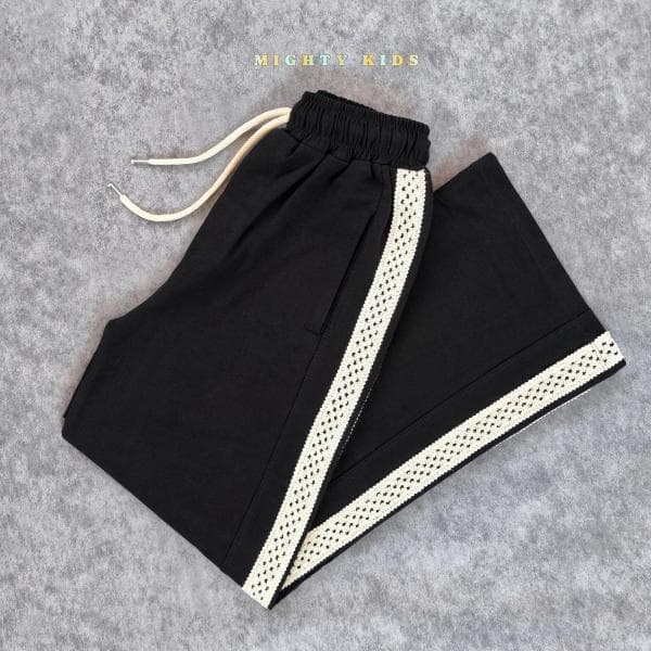شلوار بگ دخترانه گلکسی بغل گیپور سفید - تصویر 5
