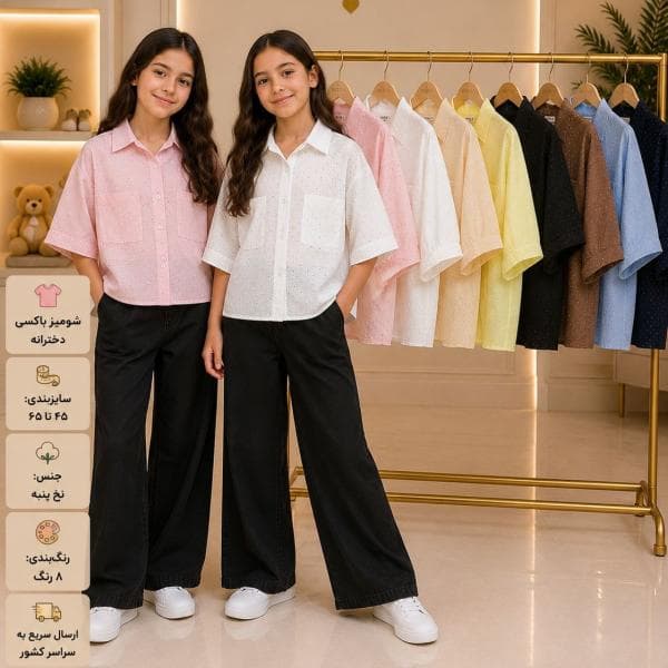 شومیز باکسی دخترانه - تصویر 1
