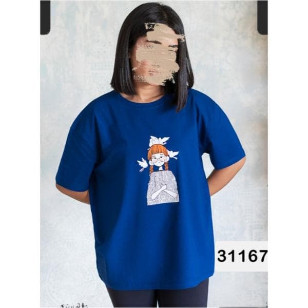 تیشرت زنانه طرح Nerd girl - تصویر 1