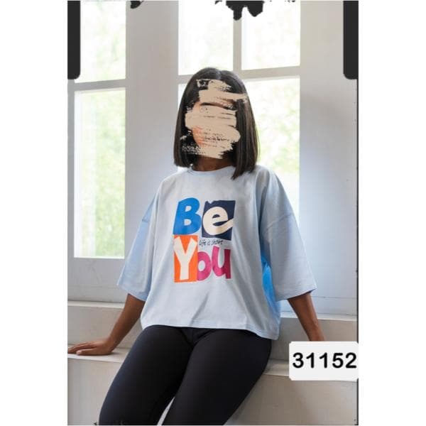 کراپ زنانه طرح Be you - تصویر 1