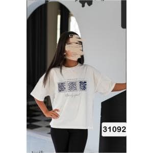 تیشرت زنانه قواره‌دار طرح simply Good