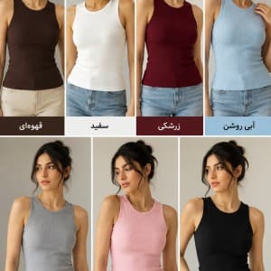 تاپ یقه گرد زنانه ساده