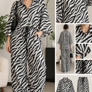 تیشرت شلوار طرحدار زنانه