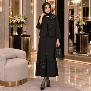 کت سارافون زنانه جواهر دوزی و گل برجسته کد1001