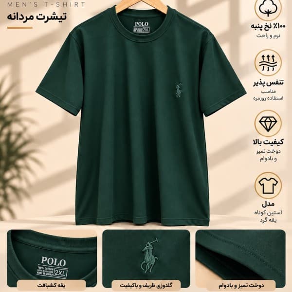 خرید تیشرت مردانه نخ پنبه پولو عمده