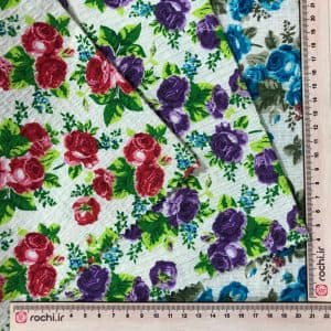 پارچه دستمالی (زنبوری) پنبه ای گلدار