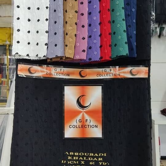 پارچه ابرو بادی خالدار دو رنگ عمده - تصویر 1