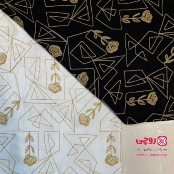 پارچه عمده ابرو بادی خامه دوزی شده - تصویر 7