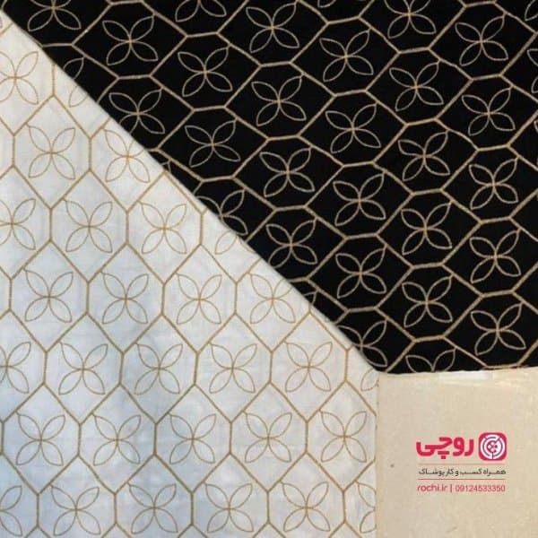 پارچه عمده ابرو بادی خامه دوزی شده - تصویر 5