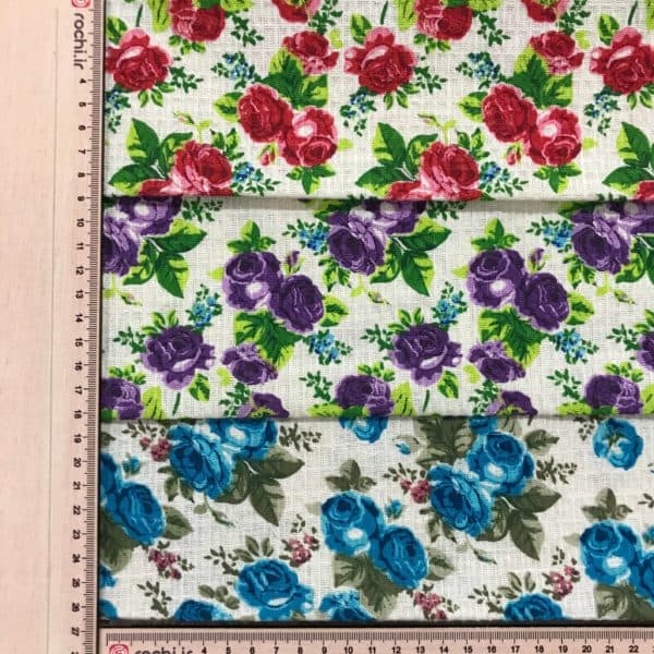 پارچه دستمالی (زنبوری) پنبه ای گلدار - تصویر 5