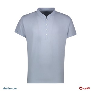 پیراهن آستین کوتاه مردانه مدل لینن رنگ آبی روشن