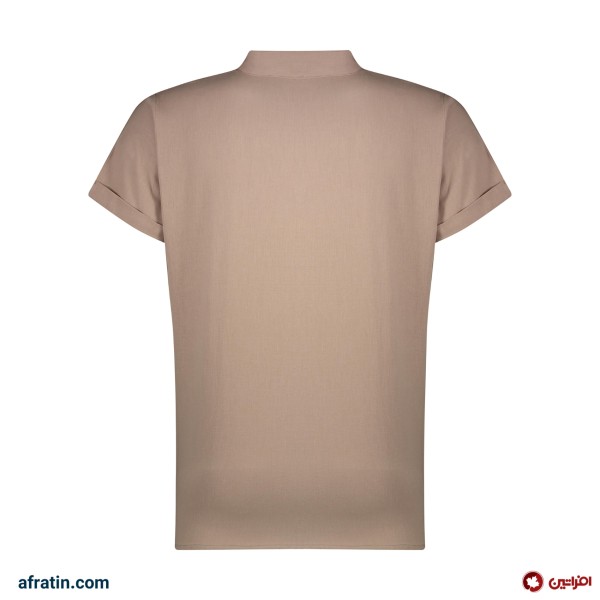 خرید آنلاین پیراهن آستین کوتاه مردانه مدل لینن رنگ نسکافه ای