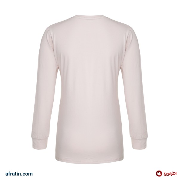 فروش اینترنتی تی شرت آستین بلند زنانه مدل مدل گوزن کد 7536 رنگ سفید